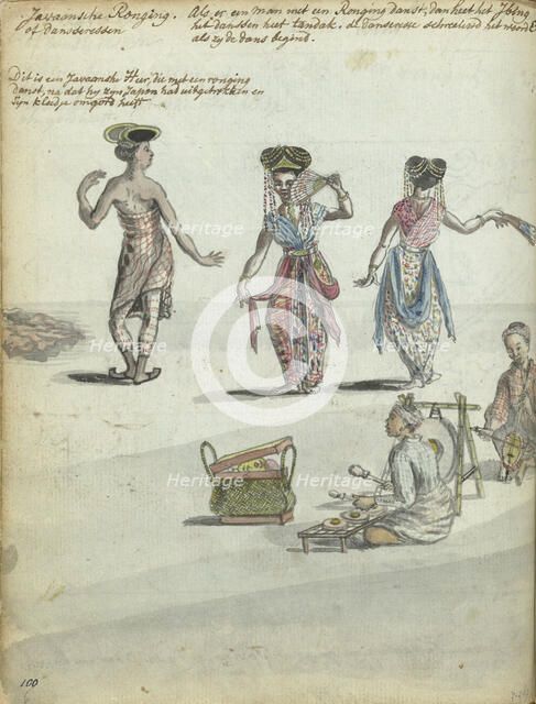 Javanese Ronggeng dancers, 1779-1785. Creator: Jan Brandes.