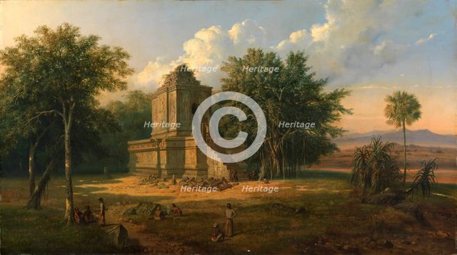 Javanese Temple in Ruins, 1860. Creator: Raden Saleh.