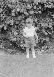 Javits, Benjamin, child of, standing outdoors, 1933 July. Creator: Arnold Genthe