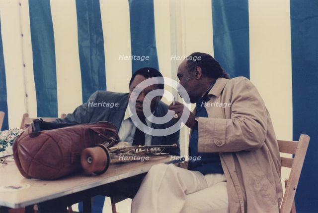 Jay McShann and Harry "Sweets" Edison, Edinburgh Jazz Festival, 1987. Creator: Brian Foskett.