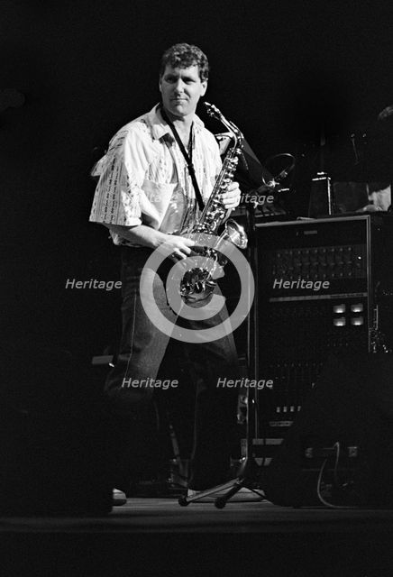 Jay Beckenstein, Spyrogyra, Royal Festival Hall, Southbank, London, July 1986. Creator: Brian O'Connor.