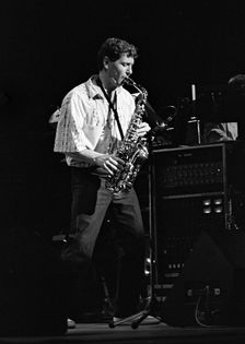 Jay Beckenstein, Spyrogyra, Royal Festival Hall, Southbank, London, July 1986. Creator: Brian O'Connor