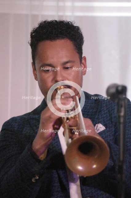 Jay Phelps, Xhosa Cole Quartet, Watermill Jazz Club, Dorking, Surrey, 21 Jan 2020. Creator: Brian O'Connor.