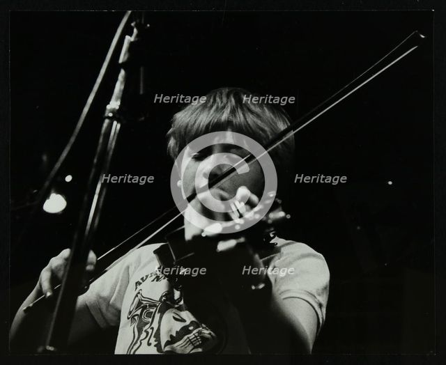 Jazz violinist Christian Garrick playing at The Stables, Wavendon, Buckinghamshire. Artist: Denis Williams