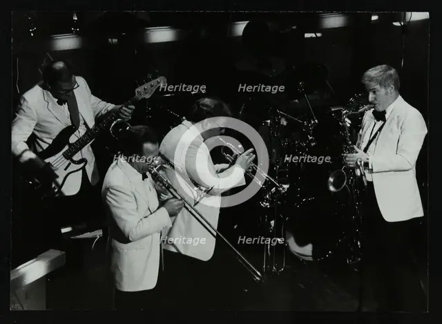 Jazz group playing at the Forum Theatre, Hatfield, Hertfordshire, 1984. Creator: Denis Williams.