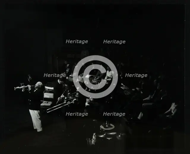 Jazz legend Sidney Bechet playing the soprano saxophone at Colston Hall, Bristol, 1956. Creator: Denis Williams.