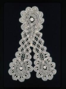 Jabot and Three Border Fragments, United States, 1876/78. Creator: Unknown