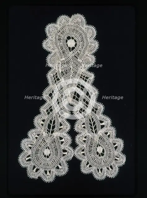 Jabot and Three Border Fragments, United States, 1876/78. Creator: Unknown.