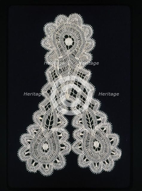 Jabot and Three Border Fragments, United States, 1876/78. Creator: Unknown.