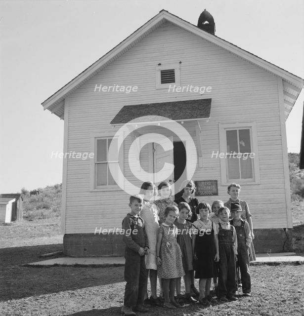 Jacknife School, Gem County, Idaho, 1939. Creator: Dorothea Lange.