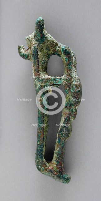 Jackal Headed Figurine Protecting Osiris, Probably Ptolemaic Period (323-30 BCE). Creator: Unknown.