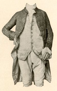 Jacket and waistcoat worn by Robert Livingston, of Clermont Manor, New York c1720, (1937). Creator: Unknown