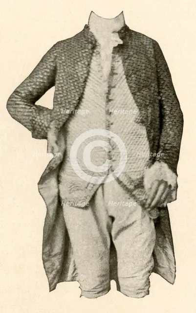 'Jacket and waistcoat worn by Robert Livingston, of Clermont Manor, New York', c1720, (1937). Creator: Unknown.