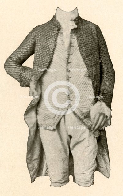 'Jacket and waistcoat worn by Robert Livingston, of Clermont Manor, New York', c1720, (1937). Creator: Unknown.