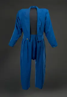 Jacket and pants worn by MC Hammer in music video for "They Put Me in the Mix", 1988. Creator: Unknown