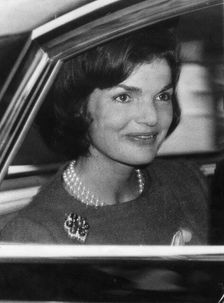 Jackie Kennedy after having lunch with the Queen, London, 1962. Creator: Unknown