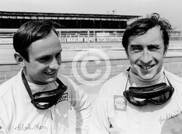 Jackie Stewart and Chris Amon, 1967. Artist: Unknown
