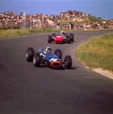 Jackie Stewart in a BRM, at the Dutch Grand Prix, Zandvoort, Holland, 1966
