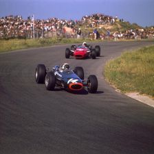 Jackie Stewart in a BRM, at the Dutch Grand Prix, Zandvoort, Holland, 1966