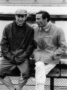 Jackie Stewart on the left, and Jim Clark, 1967