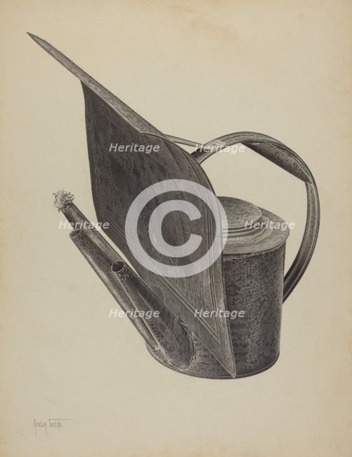 Jacking Torch, c. 1941. Creator: Amelia Tuccio.