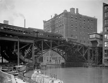 Jackknife Bridge, Chicago, Ill., c1907. Creator: Unknown