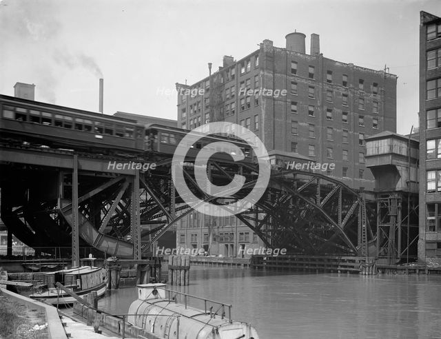 Jackknife Bridge, Chicago, Ill., c1907. Creator: Unknown.