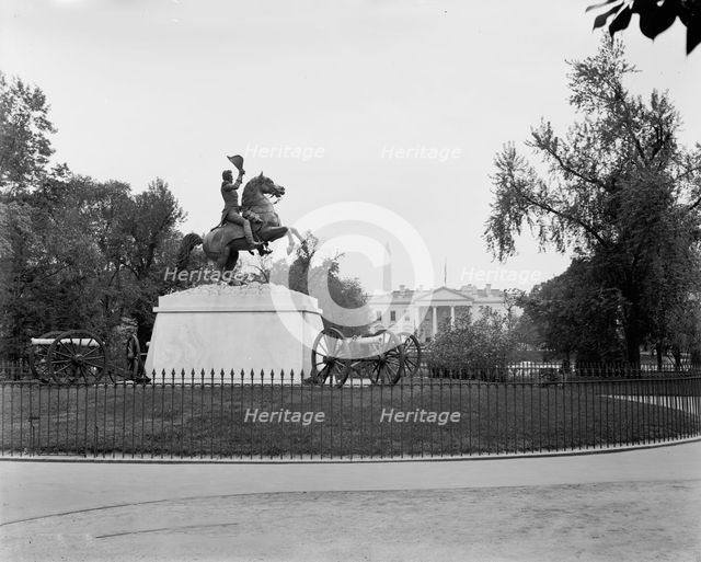 Jackson's statue, [Lafayette Square], Washington, D.C., between 1880 and 1897. Creator: William H. Jackson.