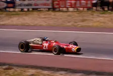 Jacky Ickx in a Ferrari, Spanish Grand Prix, Jarama, Madrid, 1968