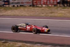 Jacky Ickx in a Ferrari, Spanish Grand Prix, Jarama, Madrid, 1968