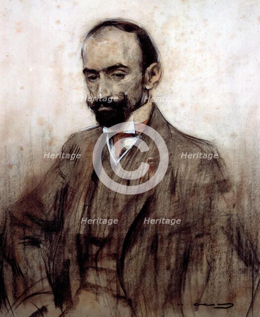 Jacinto Benavente (1866-1954), Spanish playwright, drawing by Ramón Casas.