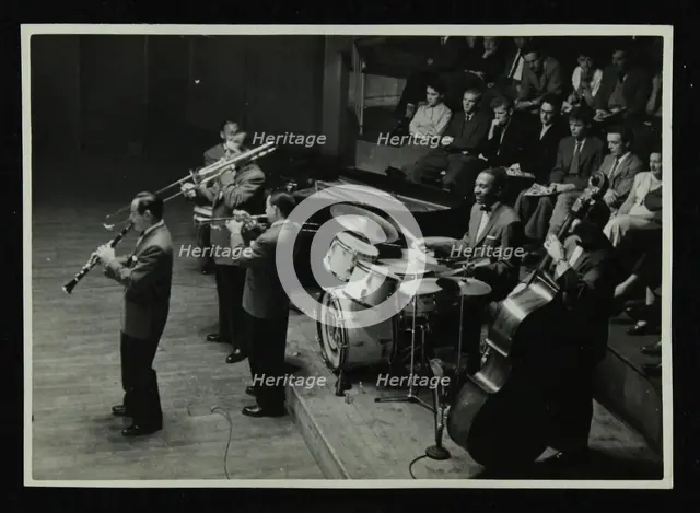 Jack Teagarden's band in concert at Colston Hall, Bristol, 1957. Creator: Denis Williams.