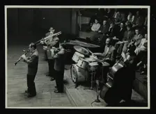 Jack Teagarden's band in concert at Colston Hall, Bristol, 1957. Creator: Denis Williams