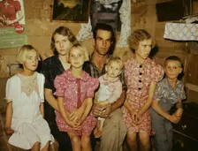Jack Whinery and his family, homesteaders, Pie Town, New Mexico, 1940. Creator: Russell Lee