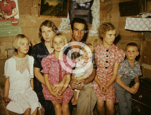 Jack Whinery and his family, homesteaders, Pie Town, New Mexico, 1940. Creator: Russell Lee.