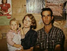 Jack Whinery, homesteader, with his wife and the youngest of his five..., Pie Town, New Mexico, 1940 Creator: Russell Lee