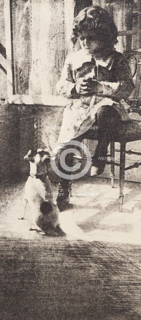 Jack and his dog, 1902. From the portfolio: Robert Demachy,c1902-1914. Creator: Robert Demachy.
