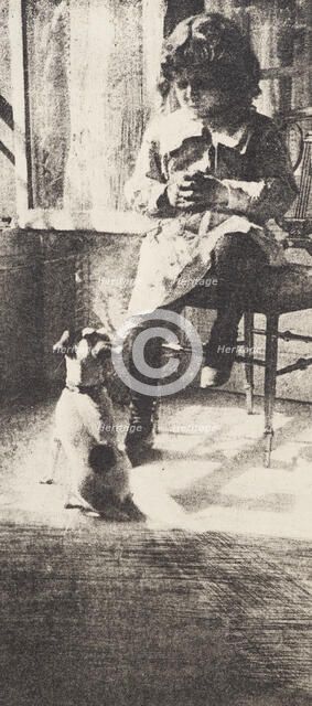 Jack and his dog, 1902. From the portfolio: Robert Demachy,c1902-1914. Creator: Robert Demachy.