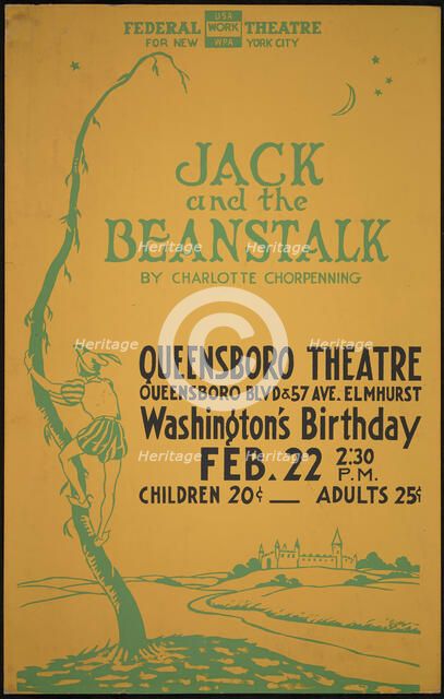 Jack and the Beanstalk, New York, [1930s]. Creator: Unknown.