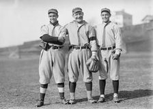 Jack Calvo, William "Germany" Schaefer, And Merito Acosta, Washington Al (Baseball), ca. 1913. Creator: Harris & Ewing