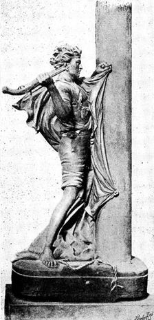 Jack Crawford, the Hero of Camperdown, nailing the flag to the mast, 1890. Creator: Joseph Swain