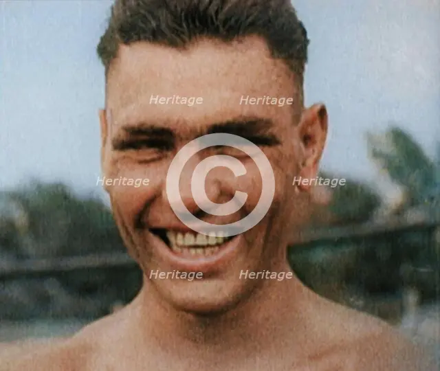 Jack Dempsey Grimacing for the Camera, 1921. Creator: British Pathe Ltd.