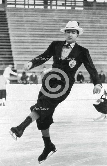 Jack Dunn, British figure skater, Winter Olympics, Garmisch-Partenkirchen, Germany, 1936. Artist: Unknown