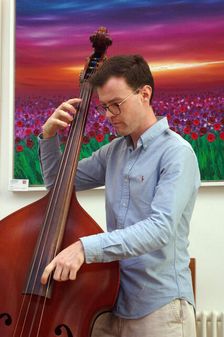 Jack Garside, Sam Braysher Quartet, Clocktower Cafe Jazz Club, Croydon, London, March 2025. Creator: Brian O'Connor