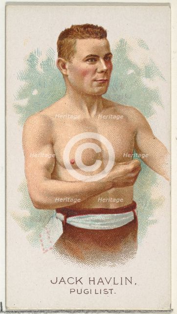 Jack Havlin, Pugilist, from World's Champions, Series 2 (N29) for Allen & Ginter Cigarette..., 1888. Creator: Allen & Ginter.