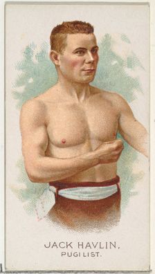 Jack Havlin, Pugilist, from World's Champions, Series 2 (N29) for Allen & Ginter Cigarette..., 1888. Creator: Allen & Ginter