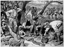Jack Hindon and his train wreckers, 2nd Boer War, c1900