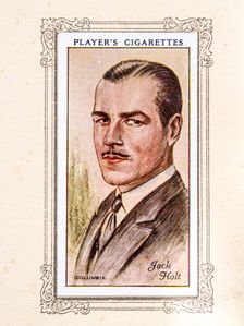 Jack Holt Collectables Picture of movie stars that came with the Players cigarette packet, 1934. Creator: Unknown