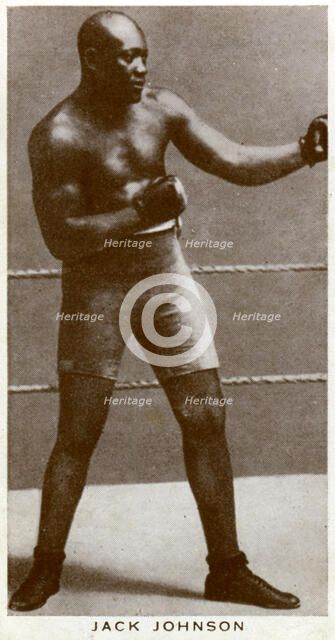 Jack Johnson, American boxer, (1938). Artist: Unknown