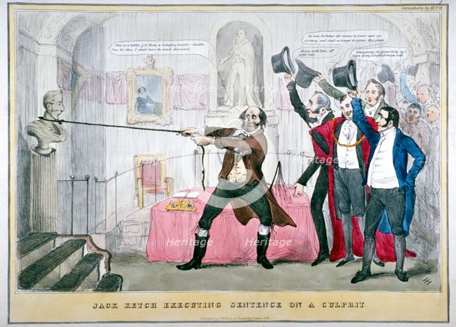 'Jack Ketch executing sentence on a culprit', 1832.                                 Artist: Anon